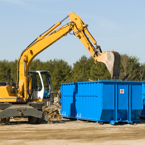 what size residential dumpster rentals are available in Fruitport Michigan